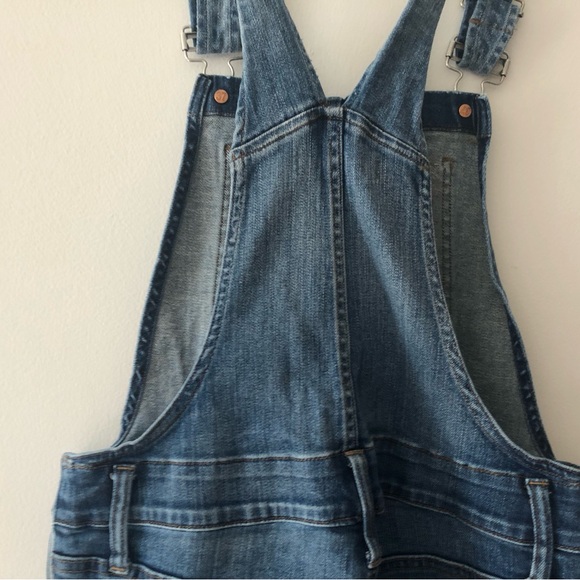 Madewell Skinny Overalls in Adrian Wash Blue Denim Size Small Distressed - Picture 15 of 16